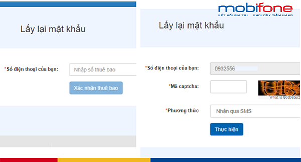 huong dan lay lai mat khau my mobifone Lay lai mat khau my mobifone