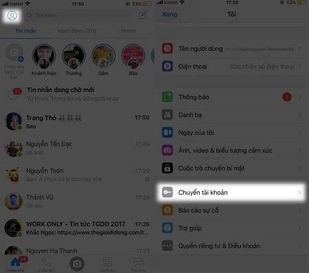cach dang nhap nhieu tai khoan tren Messenger cach dang nhap nhieu tai khoan tren Messenger