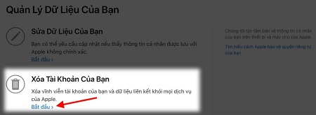 xoa tai khoan apple Huong dan xoa tai khoan apple id tren iphone ipad