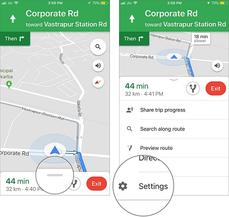 meo tang giam am luong chi duong cua Google Maps trên iPhone meo tang giam am luong chi duong cua Google Maps trên iPhone