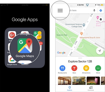 bi quyet tang giam am luong chi duong cua Google Maps trên iPhone bi quyet tang giam am luong chi duong cua Google Maps trên iPhone