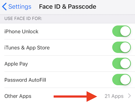 Huong dan tat quyen su dung face id tren cac ung dung cua iphone Huong dan tat quyen su dung face id tren cac ung dung cua iphone