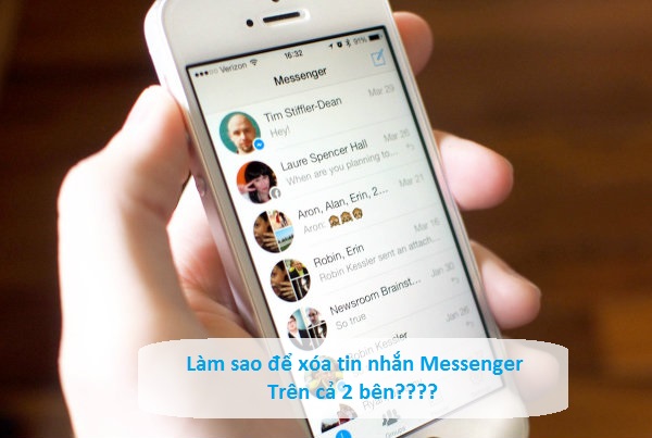 Cách xoá tin nhắn trên messenger cả 2 bên trên điện thoại