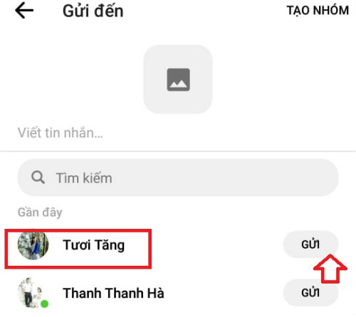 Cach gui file qua messenger tren dien thoai