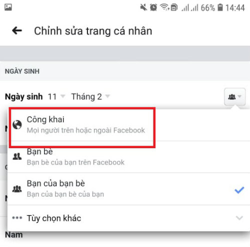 facebook khong thong bao sinh nhat cua minh