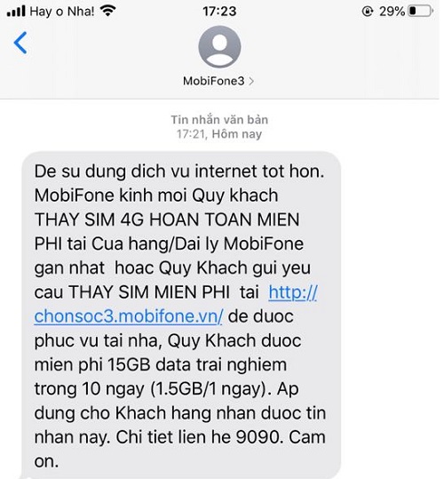 doi sim 4g va thay doi thong tin mobifone tai nha