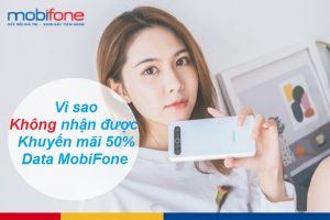 khong nhan duoc khuyen mai 50% data mobifone