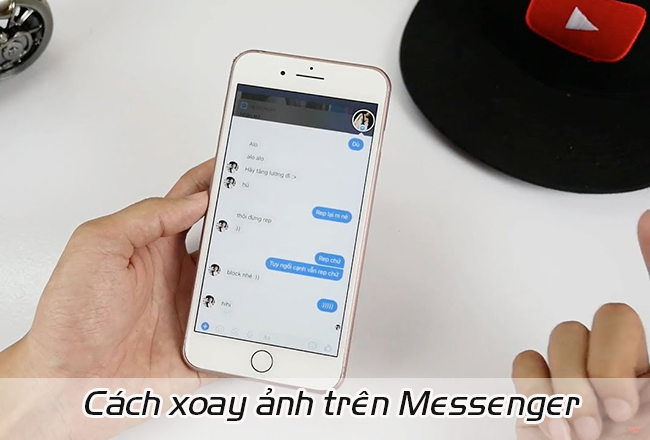 cach xoay anh tren messenger