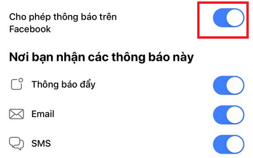 tat thong bao livestream tren facbook