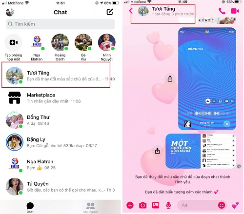 Messenger của bạn có thể cập nhật tính năng xóa đổi màu, giúp bạn tùy chọn màu sắc ưa thích cho hội thoại. Nhấn vào hình ảnh để biết thêm chi tiết và tận hưởng trải nghiệm thú vị.