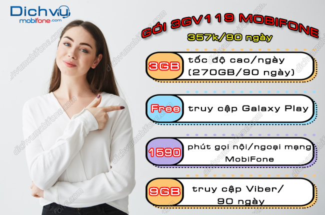 cach dang ky goi 3GV119 MobiFone ? dang ky goi 3GV119 MobiFone co ngay 270GB/3 thang