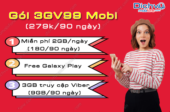 cach dang ky goi 3GV99 MobiFone uu dai 180GB/90 ngay? dang ky goi 3GV99 MobiFone uu dai 180GB/90 ngay