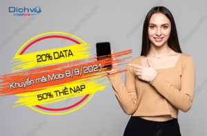mobifone khuyen mai nap the tang 20% data 50% the nap ngay 8/9/2021
