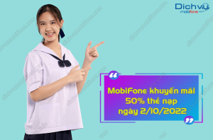 MobiFone khuyen mai 50% ngay 2/10/2022