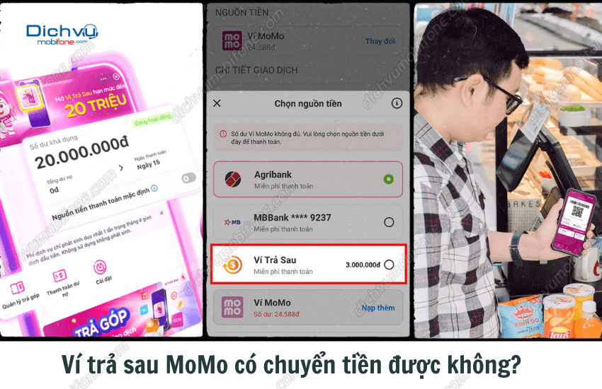 vi tra sau momo co chuyen tien duoc khong